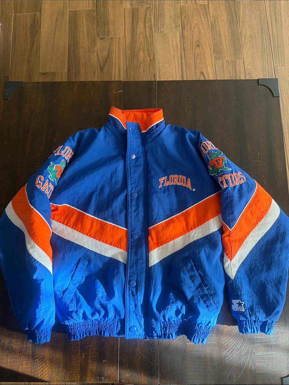 STARTER Florida Gators Blue & Orange Kids L Puffer Jacket